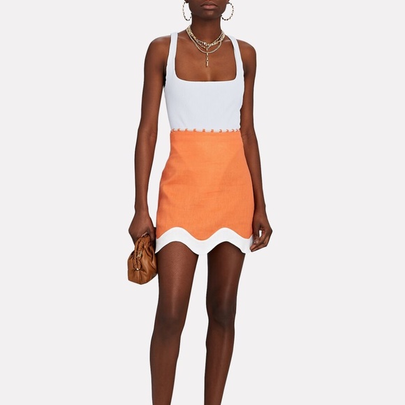 GAUGE81 Stretched Ribbed Square Neck White Bodysuit XS - Picture 3 of 8